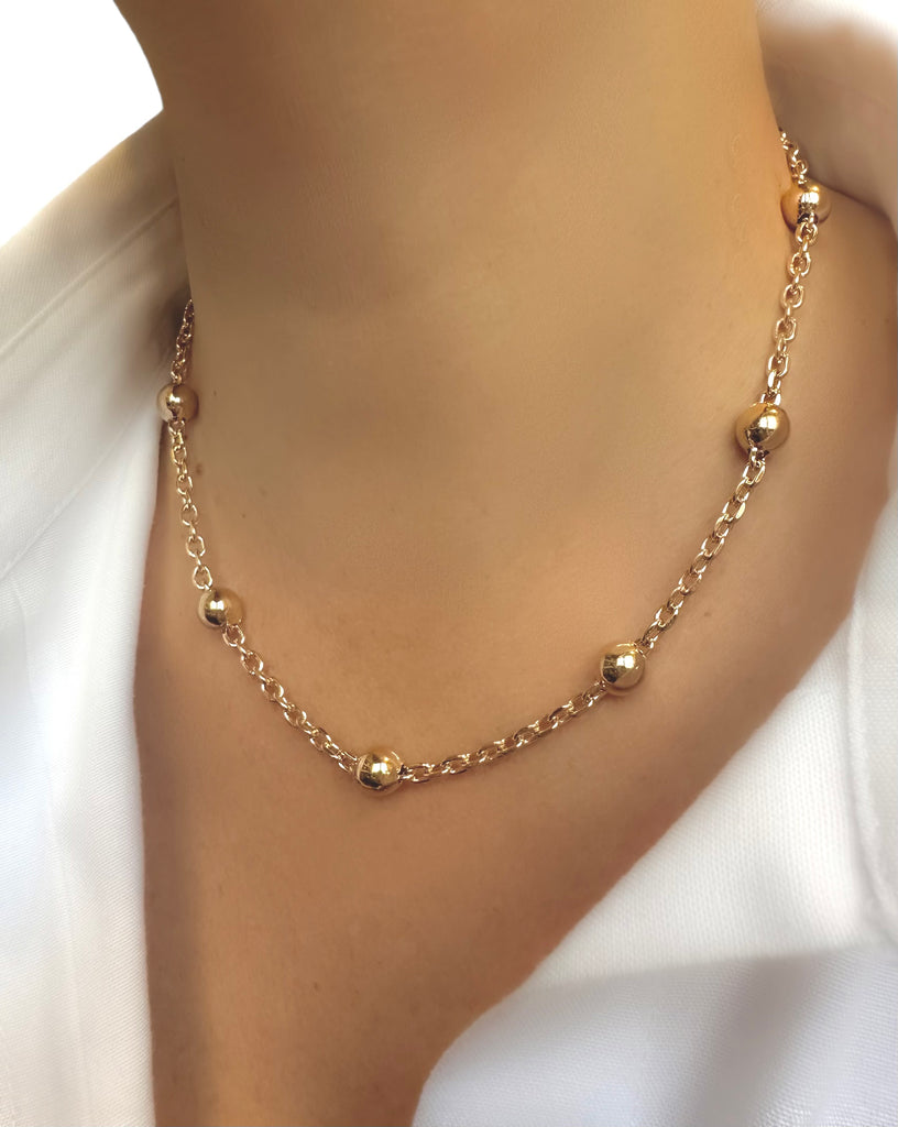 Le Marshand®  -  Joyería en plata 925, chapado en Oro 24K - Collar Balls - Diseños propios - Brazaletes, pulseras, collares y pendientes - Joyería online - Mallorca