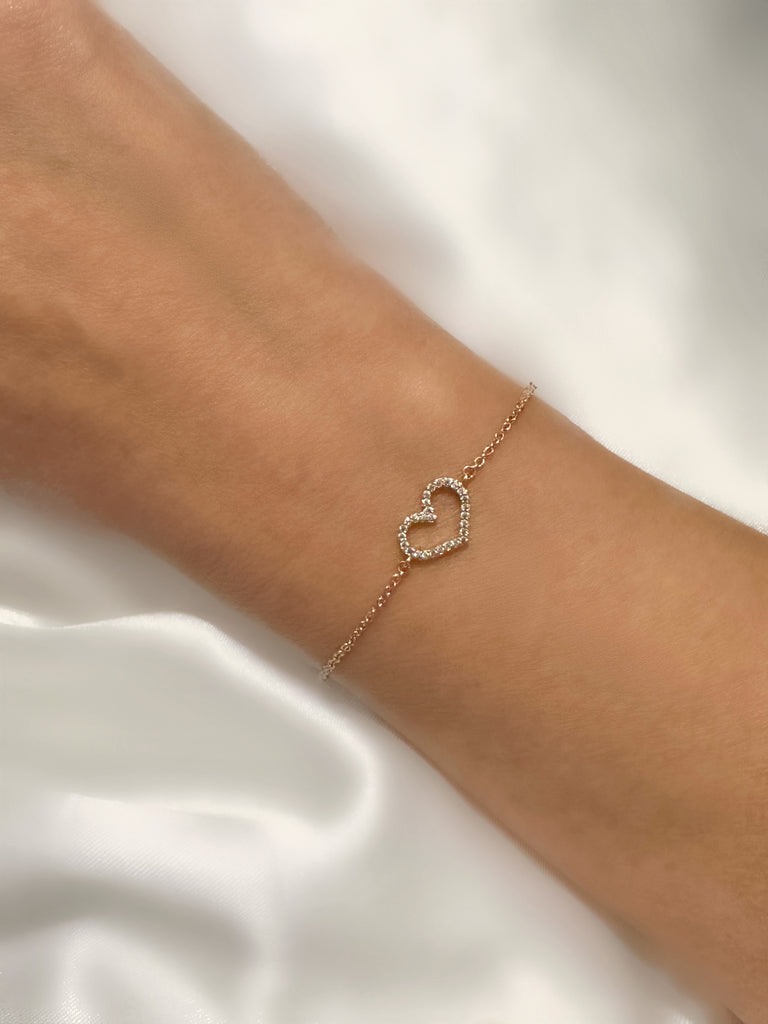 Le Marshand®  -  Joyería en plata 925, chapado en Oro 24K - Pulsera Thin Circ Corazón - Diseños propios - Brazaletes, pulseras, collares y pendientes - Joyería online - Mallorca