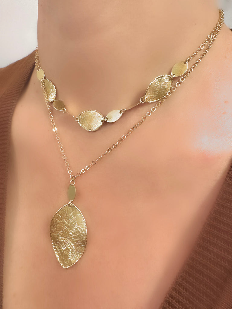 Le Marshand®  -  Joyería en plata 925, chapado en Oro 24K - Pendientes Otoño Large (Plata bañada en oro 18k) - Diseños propios - Brazaletes, pulseras, collares y pendientes - Joyería online - Mallorca