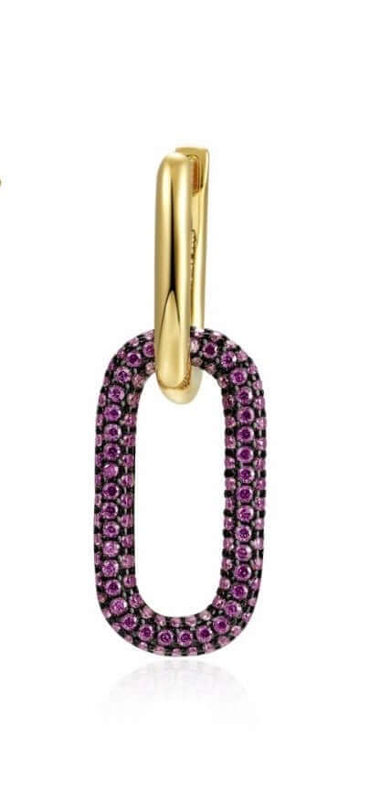 Le Marshand®  -  Joyería en plata 925, chapado en Oro 24K - Arito Lux Gran Rosa - Diseños propios - Brazaletes, pulseras, collares y pendientes - Joyería online - Mallorca