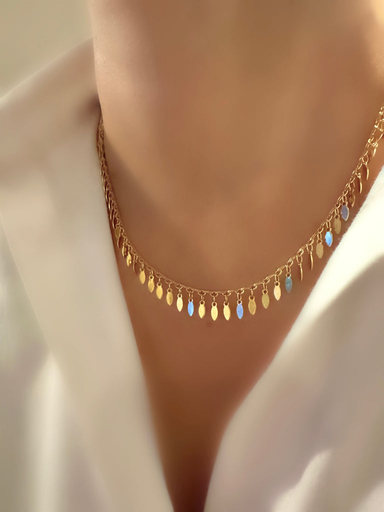 Le Marshand®  -  Joyería en plata 925, chapado en Oro 24K - Collar Mil Hojas Maya 45 - Diseños propios - Brazaletes, pulseras, collares y pendientes - Joyería online - Mallorca