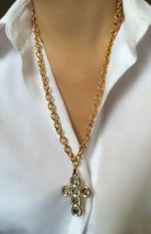 Le Marshand®  -  Joyería en plata 925, chapado en Oro 24K - Collar Large Cruz Blanca - Diseños propios - Brazaletes, pulseras, collares y pendientes - Joyería online - Mallorca