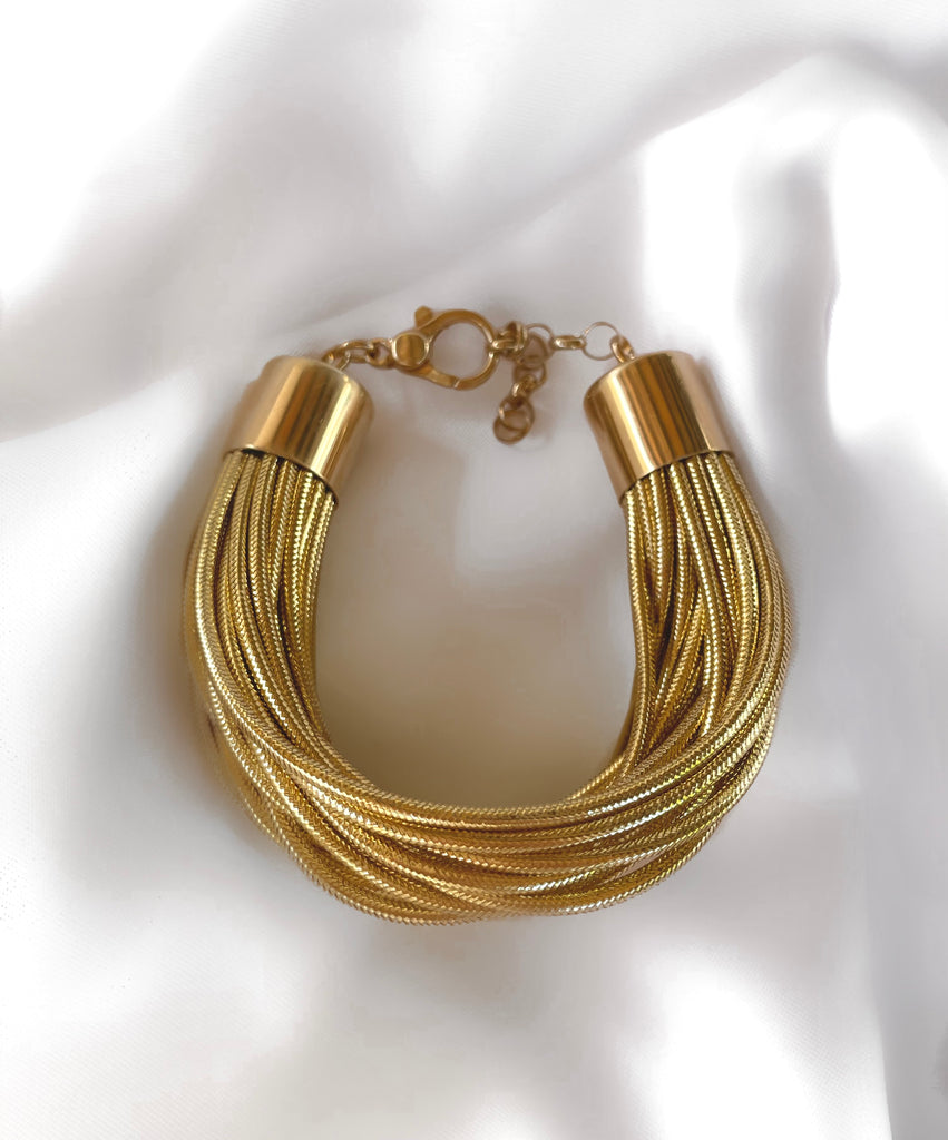 Le Marshand®  -  Joyería en plata 925, chapado en Oro 24K - Brazalete Dinastía - Diseños propios - Brazaletes, pulseras, collares y pendientes - Joyería online - Mallorca