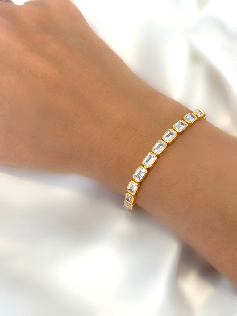 Le Marshand®  -  Joyería en plata 925, chapado en Oro 24K - Pulsera Riviere Porto Fino II (Plata bañada en oro 24k) - Diseños propios - Brazaletes, pulseras, collares y pendientes - Joyería online - Mallorca
