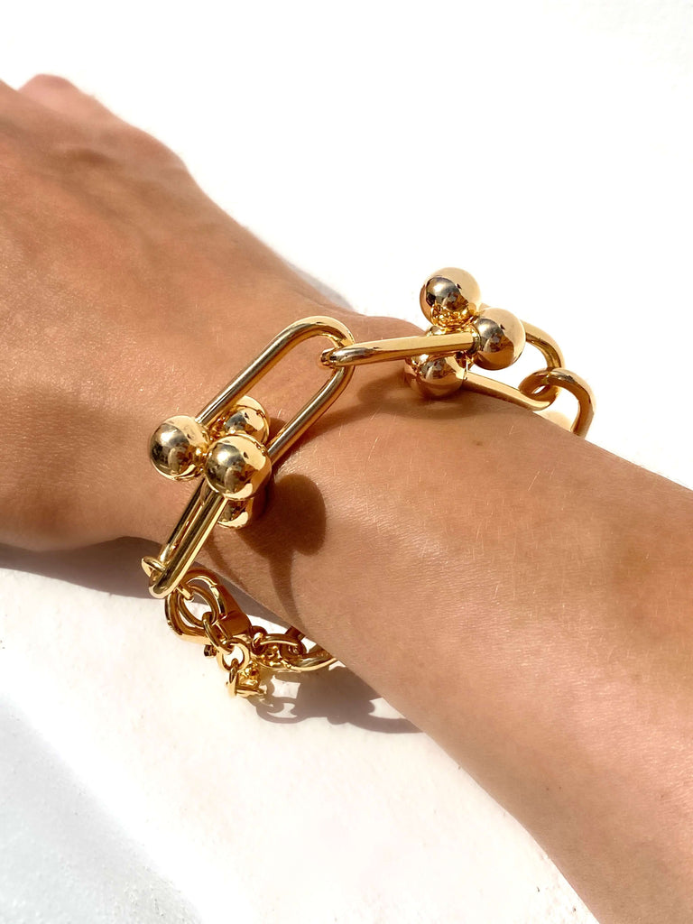 Le Marshand®  -  Joyería en plata 925, chapado en Oro 24K - Pulsera Amber Le Grand - Diseños propios - Brazaletes, pulseras, collares y pendientes - Joyería online - Mallorca