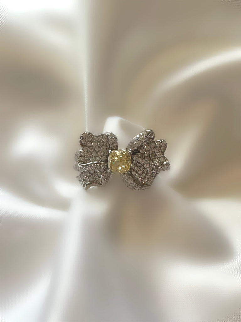 Le Marshand®  -  Joyería en plata 925, chapado en Oro 24K - Anillo Lazo Pavé (Plata) Citrino - Diseños propios - Brazaletes, pulseras, collares y pendientes - Joyería online - Mallorca