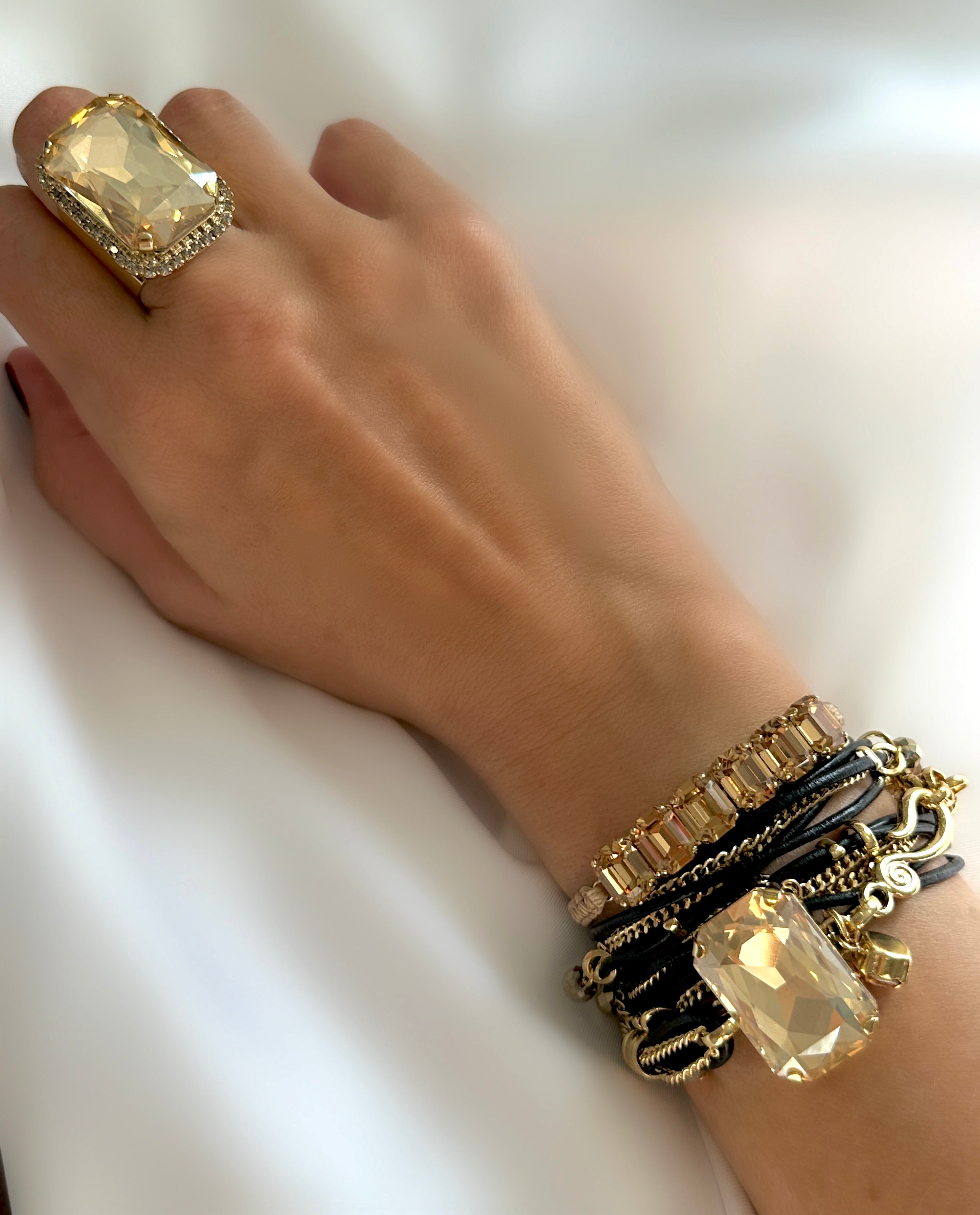 Le Marshand Anillo Evangelista dorado Joyer a en plata 925