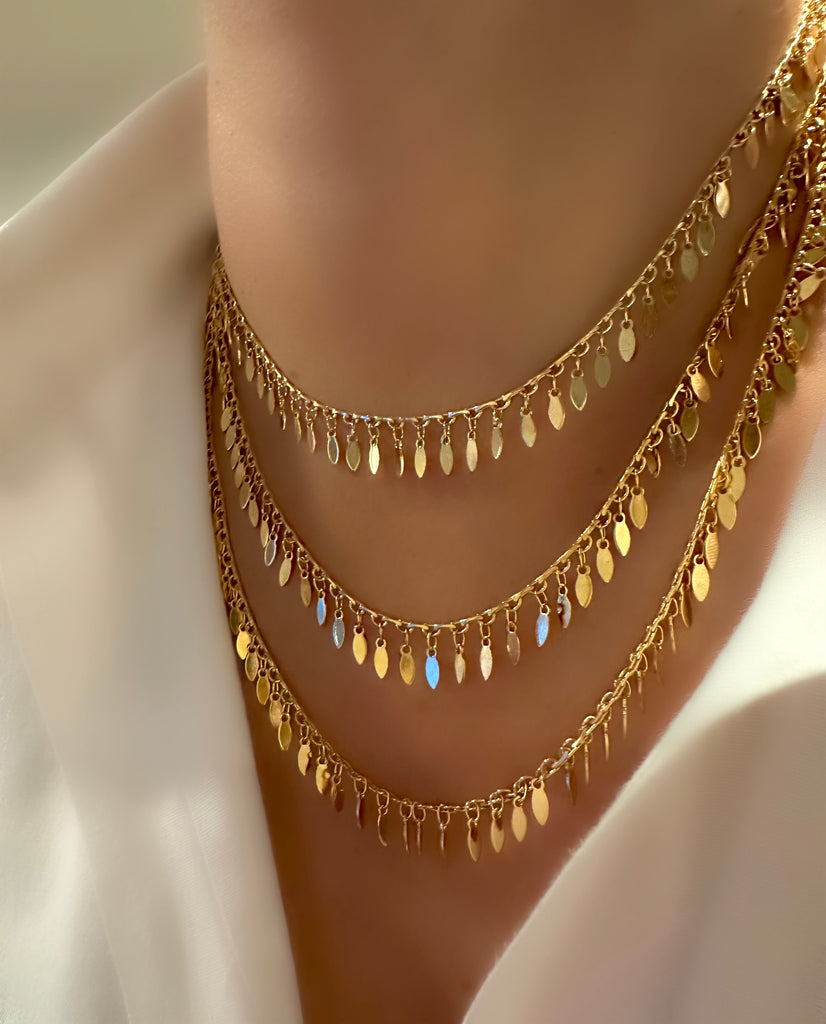 Le Marshand®  -  Joyería en plata 925, chapado en Oro 24K - Collar Mil Hojas Maya 45 - Diseños propios - Brazaletes, pulseras, collares y pendientes - Joyería online - Mallorca