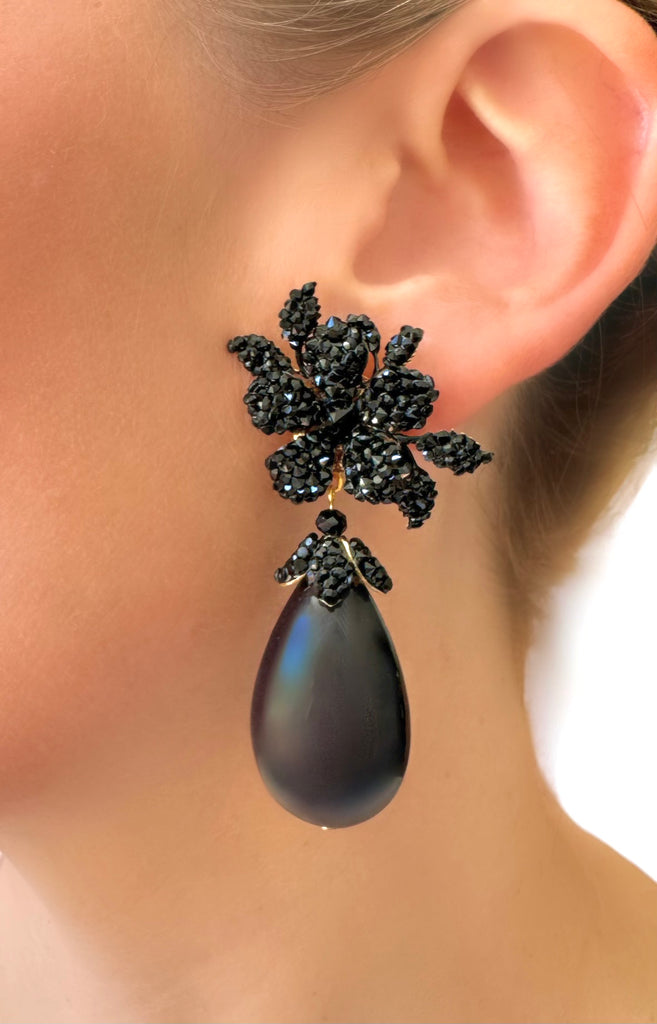 Le Marshand®  -  Joyería en plata 925, chapado en Oro 24K - Pendientes Gala negros - Diseños propios - Brazaletes, pulseras, collares y pendientes - Joyería online - Mallorca