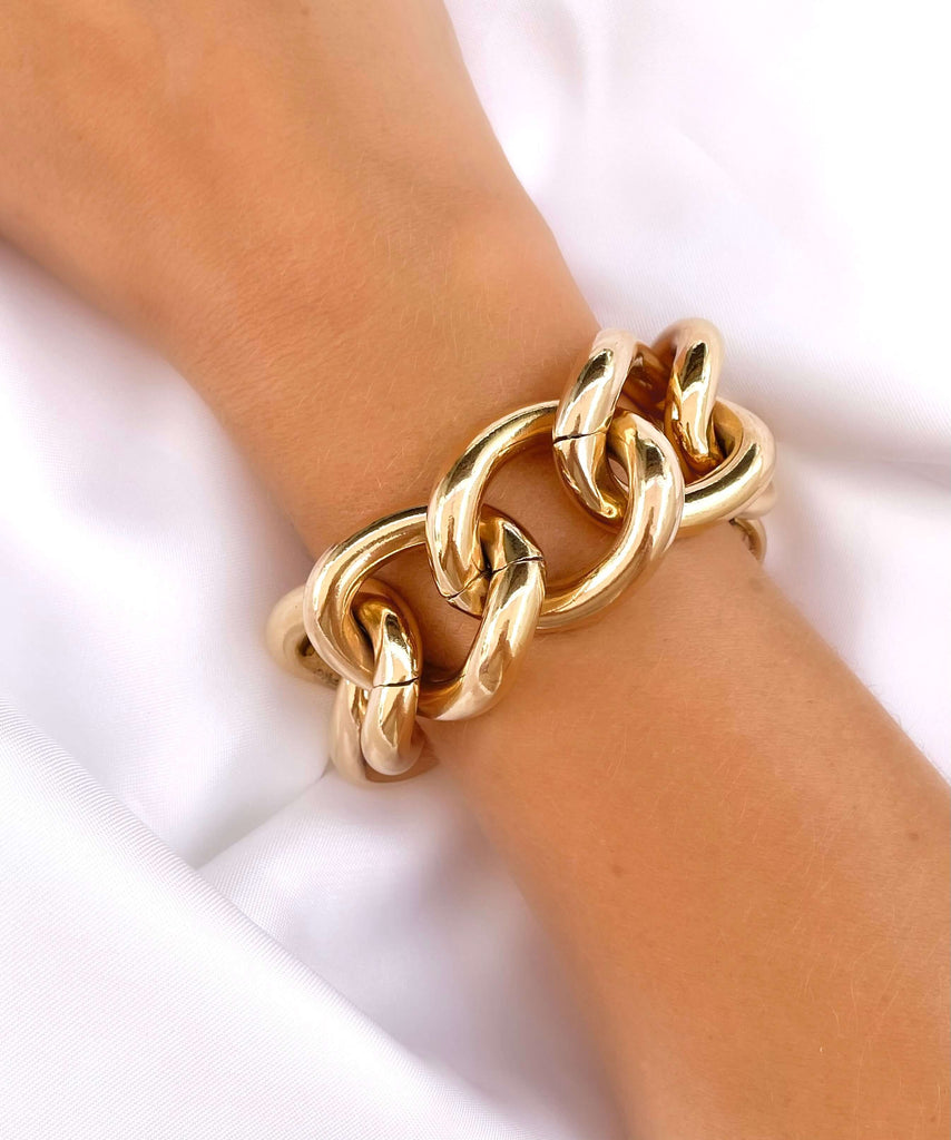 Le Marshand®  -  Joyería en plata 925, chapado en Oro 24K - Brazalete Gran Hotel - Diseños propios - Brazaletes, pulseras, collares y pendientes - Joyería online - Mallorca