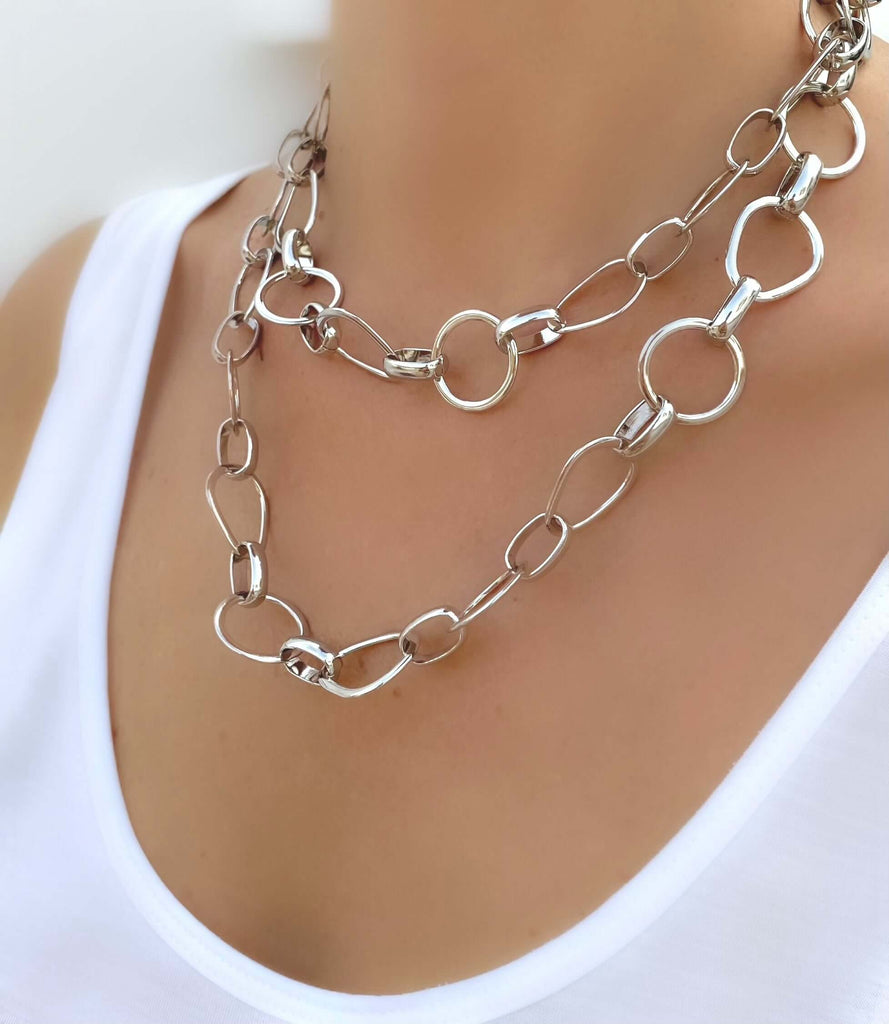 Le Marshand®  -  Joyería en plata 925, chapado en Oro 24K - Collar Metro (Plata) - Diseños propios - Brazaletes, pulseras, collares y pendientes - Joyería online - Mallorca