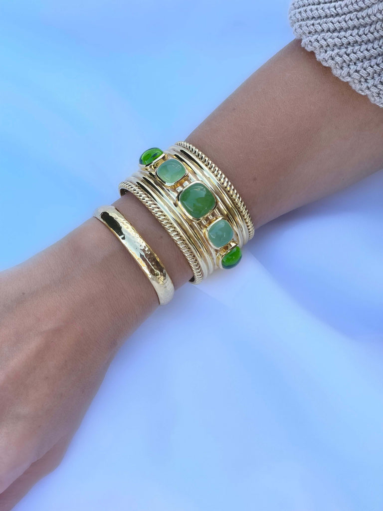 Le Marshand®  -  Joyería en plata 925, chapado en Oro 24K - Brazalete Athenea Green - Diseños propios - Brazaletes, pulseras, collares y pendientes - Joyería online - Mallorca