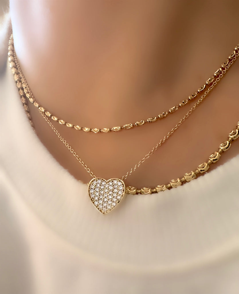 Le Marshand®  -  Joyería en plata 925, chapado en Oro 24K - Collar Corazón Brioche - Diseños propios - Brazaletes, pulseras, collares y pendientes - Joyería online - Mallorca