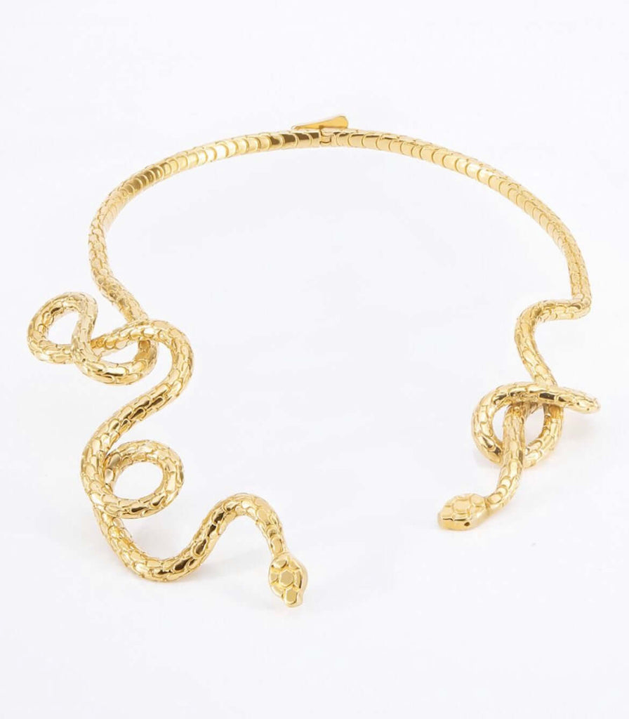 Le Marshand®  -  Joyería en plata 925, chapado en Oro 24K - Collar Rígido Serpiente - Diseños propios - Brazaletes, pulseras, collares y pendientes - Joyería online - Mallorca