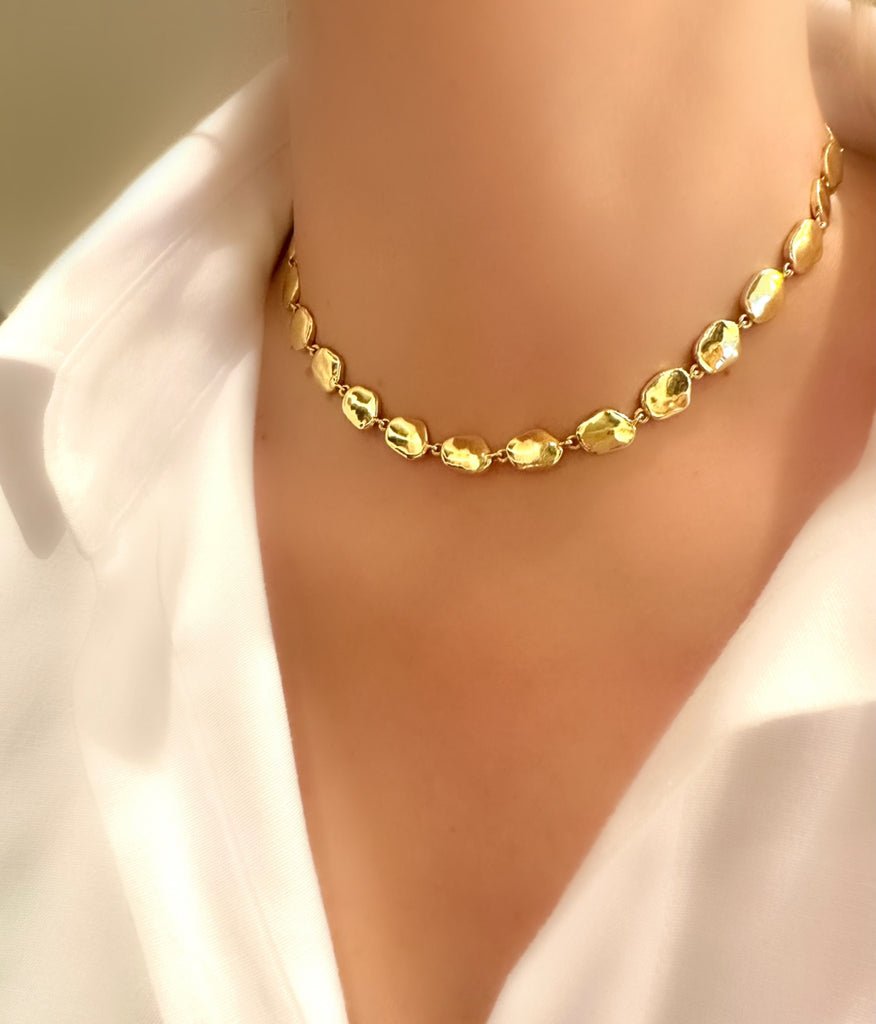 Le Marshand®  -  Joyería en plata 925, chapado en Oro 24K - Collar Roca Hemat - Diseños propios - Brazaletes, pulseras, collares y pendientes - Joyería online - Mallorca