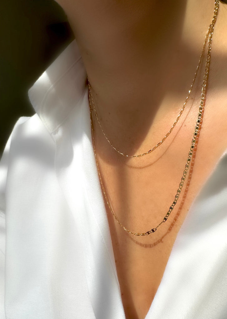 Le Marshand®  -  Joyería en plata 925, chapado en Oro 24K - Collar Doble Sally (RBJ) - Diseños propios - Brazaletes, pulseras, collares y pendientes - Joyería online - Mallorca