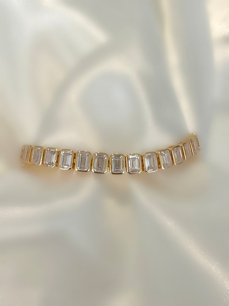 Le Marshand®  -  Joyería en plata 925, chapado en Oro 24K - Pulsera Riviere Porto Fino I (Plata bañada en oro 24k) - Diseños propios - Brazaletes, pulseras, collares y pendientes - Joyería online - Mallorca