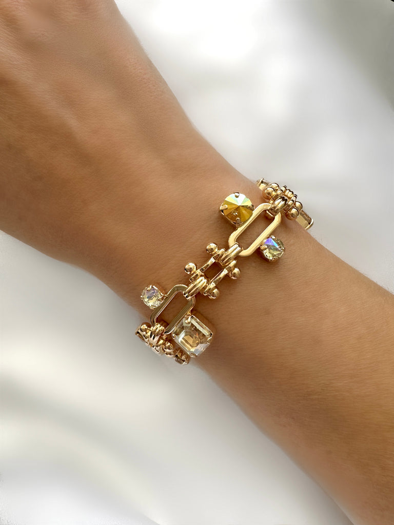 Le Marshand®  -  Joyería en plata 925, chapado en Oro 24K - Pulsera Valetta Beige - Diseños propios - Brazaletes, pulseras, collares y pendientes - Joyería online - Mallorca