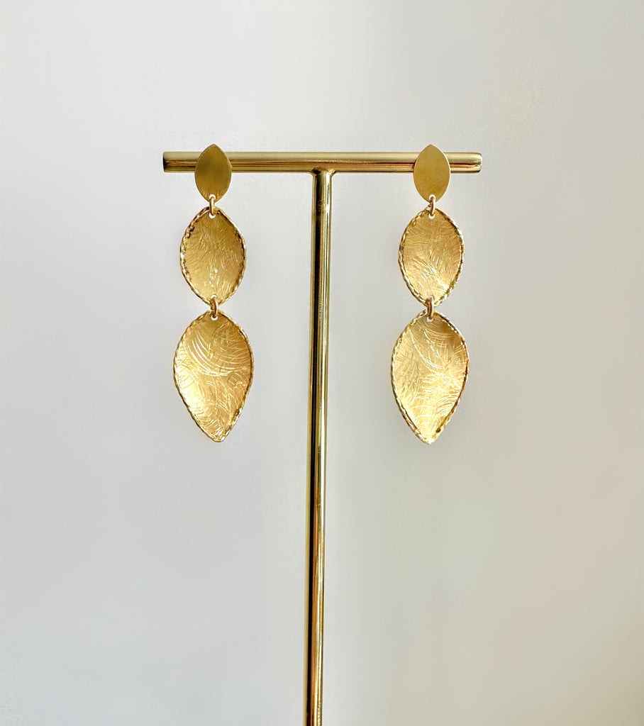 Le Marshand®  -  Joyería en plata 925, chapado en Oro 24K - Pendientes Otoño Large (Plata bañada en oro 18k) - Diseños propios - Brazaletes, pulseras, collares y pendientes - Joyería online - Mallorca