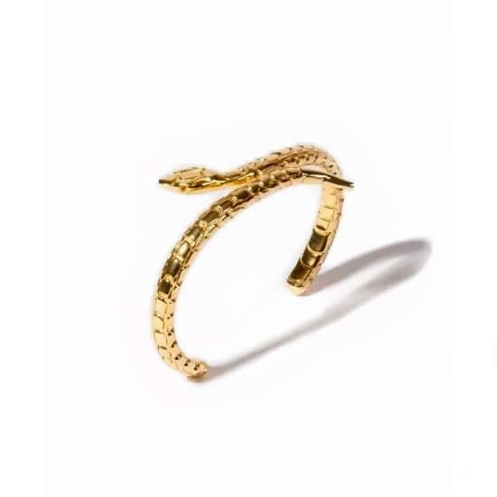 Le Marshand®  -  Joyería en plata 925, chapado en Oro 24K - Brazalete Rígido Serpiente Simple - Diseños propios - Brazaletes, pulseras, collares y pendientes - Joyería online - Mallorca