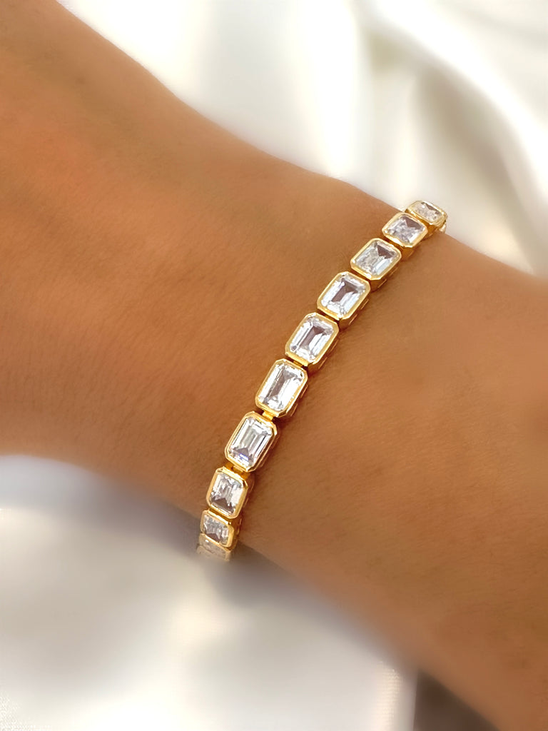 Le Marshand®  -  Joyería en plata 925, chapado en Oro 24K - Pulsera Riviere Porto Fino II (Plata bañada en oro 24k) - Diseños propios - Brazaletes, pulseras, collares y pendientes - Joyería online - Mallorca