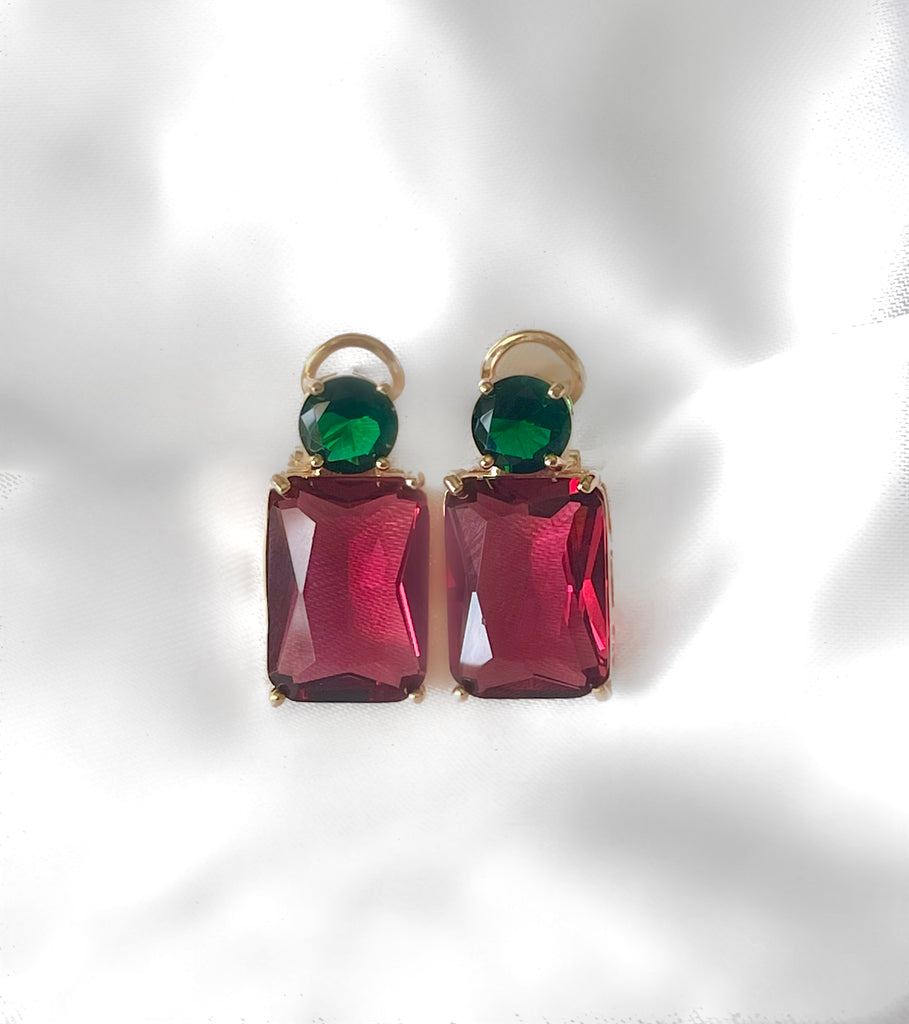 Le Marshand®  -  Joyería en plata 925, chapado en Oro 24K - Pendientes Candy Verde y Fucsia - Diseños propios - Brazaletes, pulseras, collares y pendientes - Joyería online - Mallorca