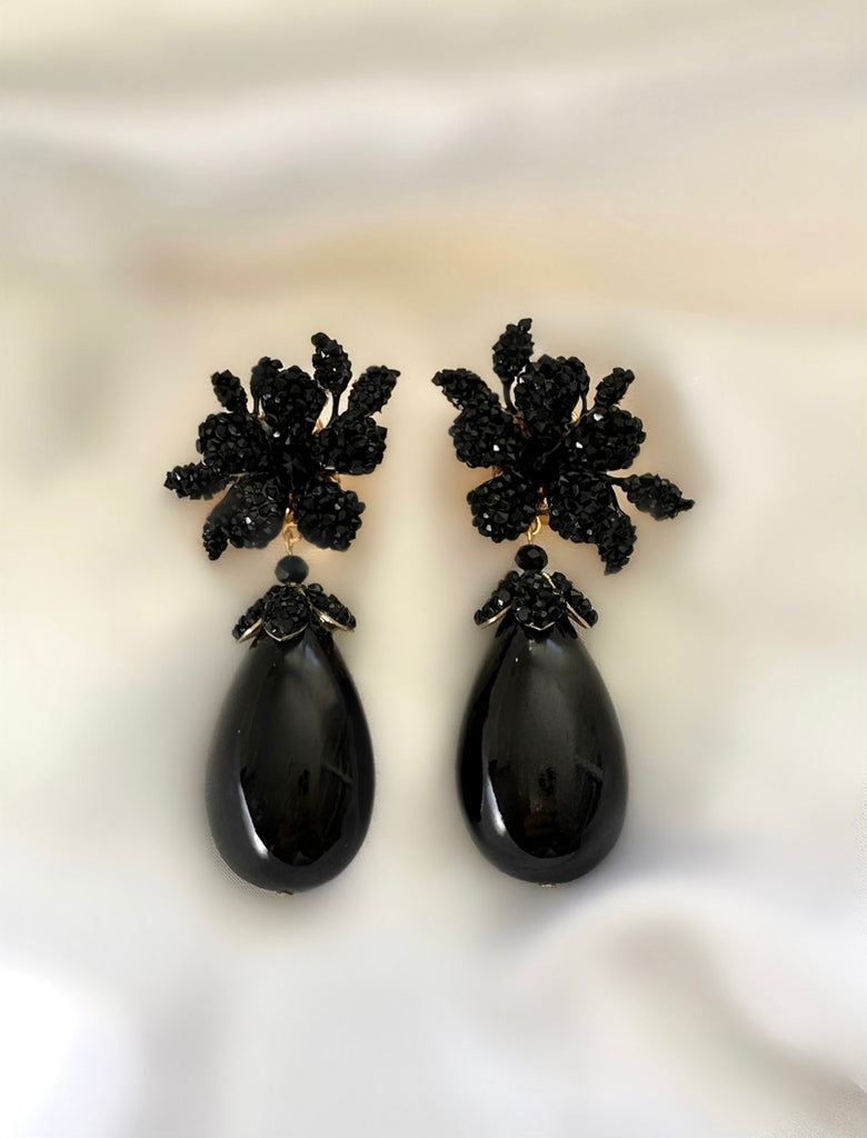 Le Marshand®  -  Joyería en plata 925, chapado en Oro 24K - Pendientes Gala negros - Diseños propios - Brazaletes, pulseras, collares y pendientes - Joyería online - Mallorca