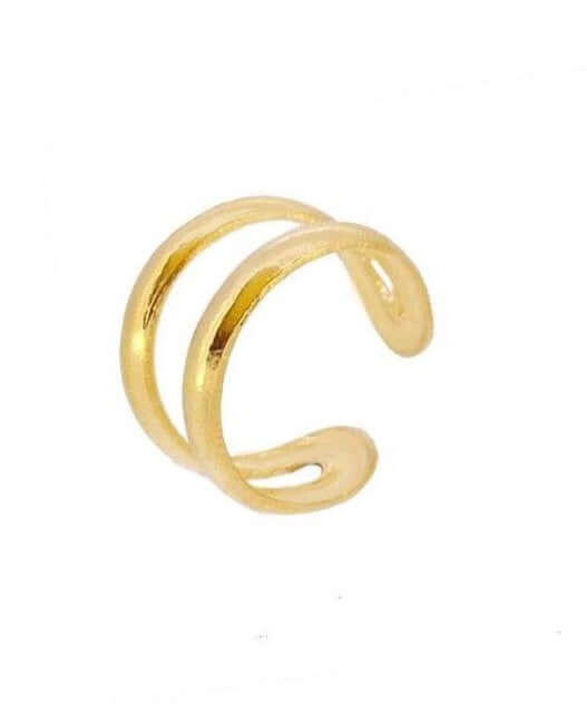 Le Marshand®  -  Joyería en plata 925, chapado en Oro 24K - Cuff Liso Simply Doble - Diseños propios - Brazaletes, pulseras, collares y pendientes - Joyería online - Mallorca