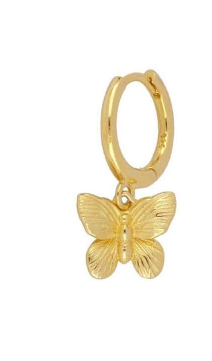 Le Marshand®  -  Joyería en plata 925, chapado en Oro 24K - Arito Mariposa - Diseños propios - Brazaletes, pulseras, collares y pendientes - Joyería online - Mallorca