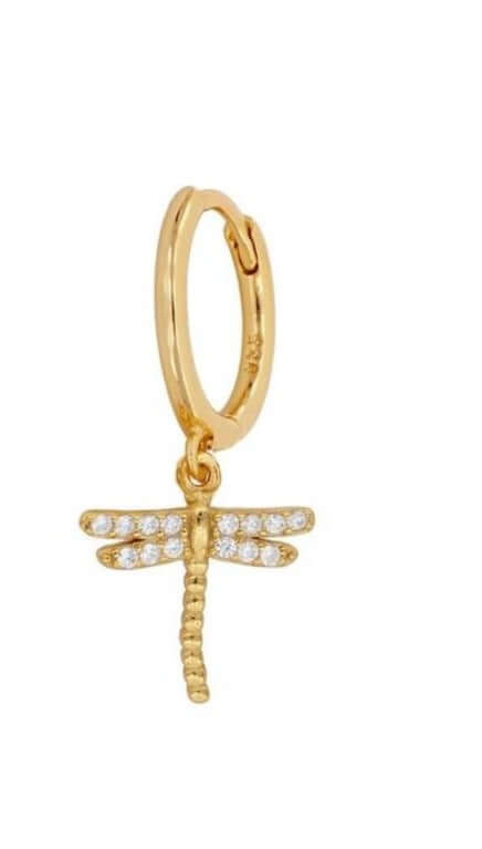 Le Marshand®  -  Joyería en plata 925, chapado en Oro 24K - Arito Libélula - Diseños propios - Brazaletes, pulseras, collares y pendientes - Joyería online - Mallorca