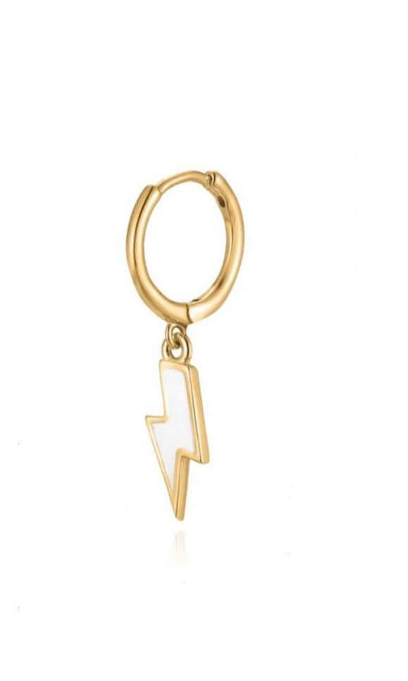 Le Marshand®  -  Joyería en plata 925, chapado en Oro 24K - Arito Rayo Blanco - Diseños propios - Brazaletes, pulseras, collares y pendientes - Joyería online - Mallorca