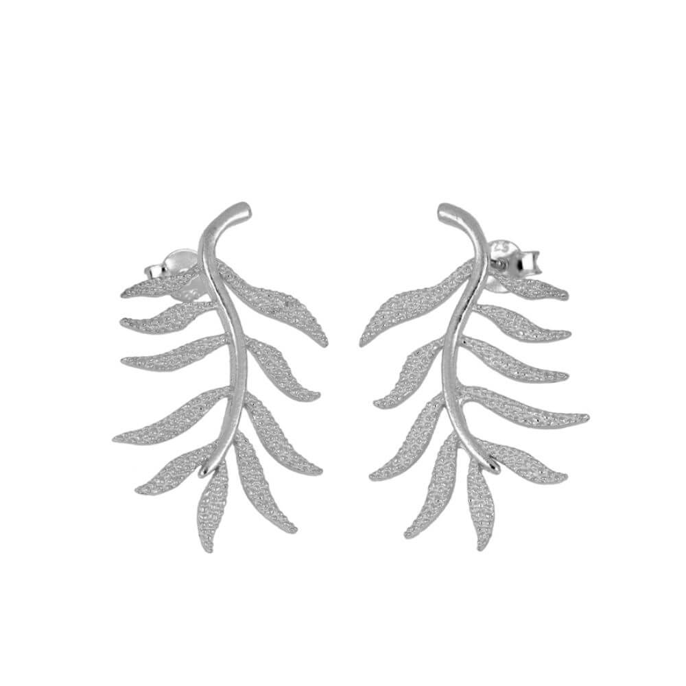 Le Marshand®  -  Joyería en plata 925, chapado en Oro 24K - Pendientes Rama (Plata) (RBJ) - Diseños propios - Brazaletes, pulseras, collares y pendientes - Joyería online - Mallorca