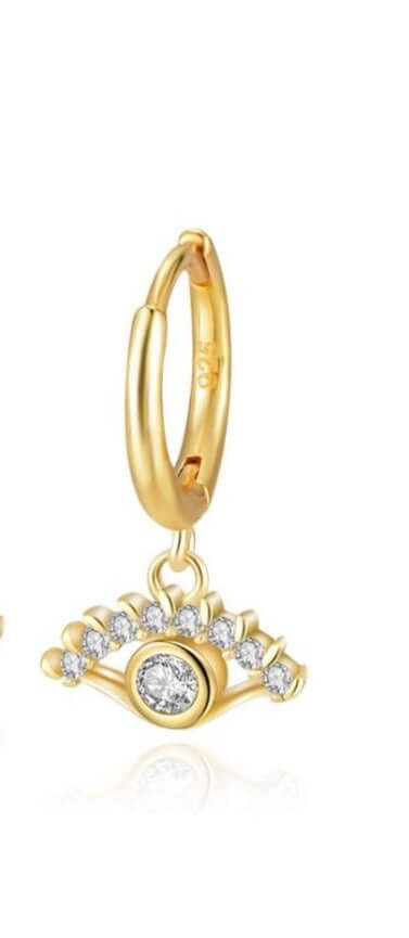 Le Marshand®  -  Joyería en plata 925, chapado en Oro 24K - Arito Ojo Circonitas - Diseños propios - Brazaletes, pulseras, collares y pendientes - Joyería online - Mallorca