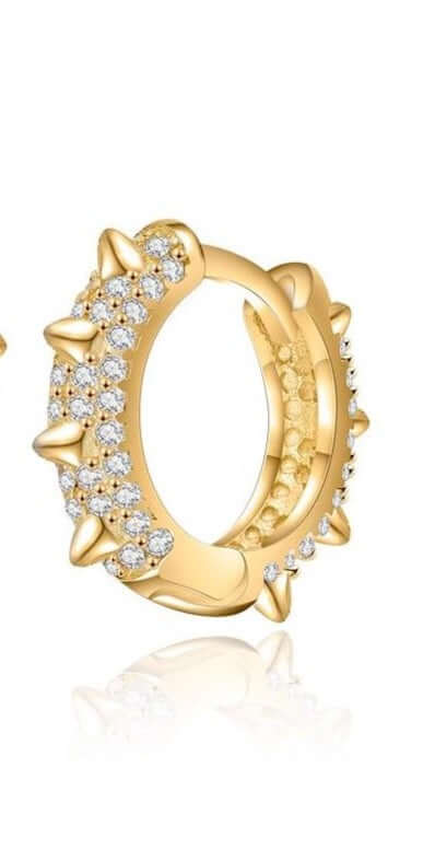 Le Marshand®  -  Joyería en plata 925, chapado en Oro 24K - Arito Circ Pinchos - Diseños propios - Brazaletes, pulseras, collares y pendientes - Joyería online - Mallorca
