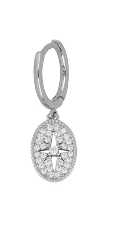 Le Marshand®  -  Joyería en plata 925, chapado en Oro 24K - Arito Estrella Polar (Plata) - Diseños propios - Brazaletes, pulseras, collares y pendientes - Joyería online - Mallorca