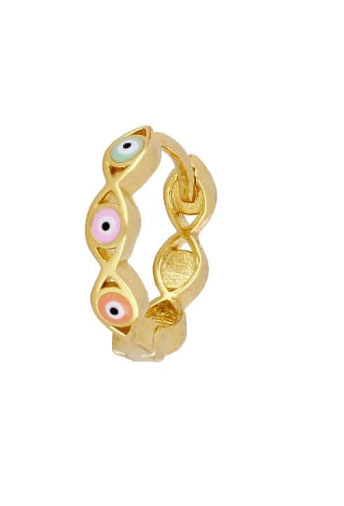Le Marshand®  -  Joyería en plata 925, chapado en Oro 24K - Arito Ojos colores - Diseños propios - Brazaletes, pulseras, collares y pendientes - Joyería online - Mallorca