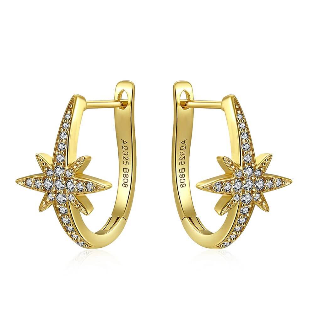 Le Marshand®  -  Joyería en plata 925, chapado en Oro 24K - Arito Lux Estrella Polar - Diseños propios - Brazaletes, pulseras, collares y pendientes - Joyería online - Mallorca