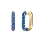 Le Marshand®  -  Joyería en plata 925, chapado en Oro 24K - Arito Lux Q Azul marino - Diseños propios - Brazaletes, pulseras, collares y pendientes - Joyería online - Mallorca