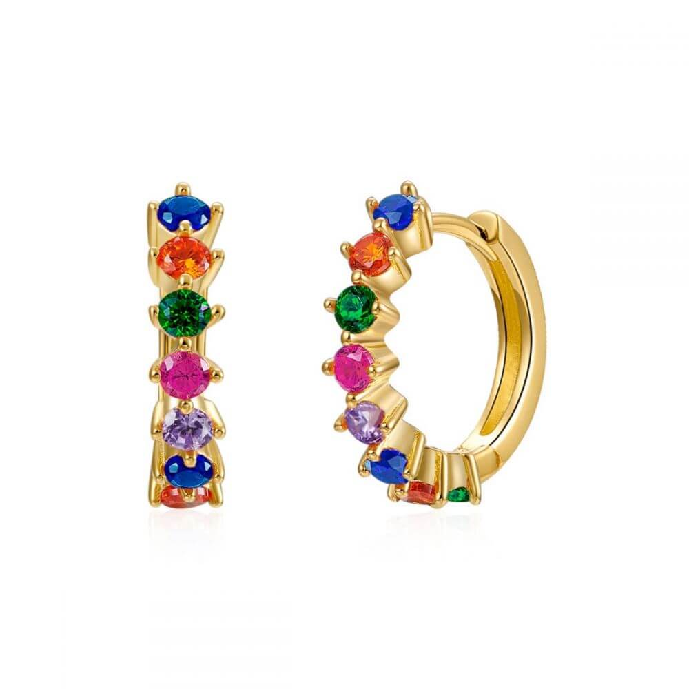 Le Marshand®  -  Joyería en plata 925, chapado en Oro 24K - Arito Circulitos Colorines - Diseños propios - Brazaletes, pulseras, collares y pendientes - Joyería online - Mallorca