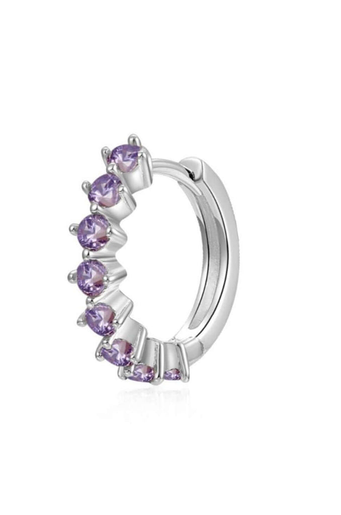 Le Marshand®  -  Joyería en plata 925, chapado en Oro 24K - Arito Circulitos Lila (Plata) - Diseños propios - Brazaletes, pulseras, collares y pendientes - Joyería online - Mallorca