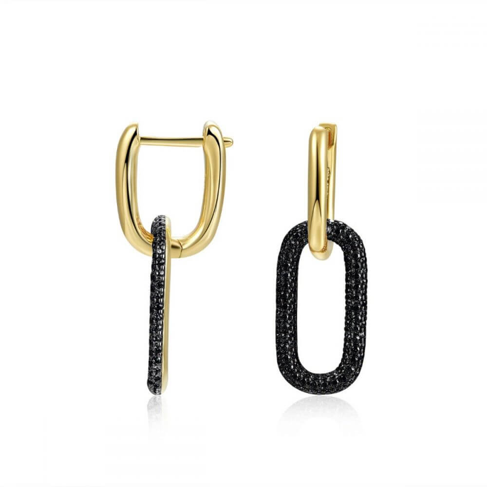 Le Marshand®  -  Joyería en plata 925, chapado en Oro 24K - Arito Lux Gran Negro - Diseños propios - Brazaletes, pulseras, collares y pendientes - Joyería online - Mallorca